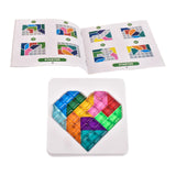 Travel Puzzle Game Colorful Block Geometric for Ages 8 to Adult Brain Teaser