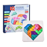 Travel Puzzle Game Colorful Block Geometric for Ages 8 to Adult Brain Teaser