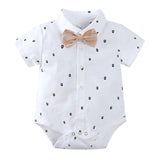 Summer Baby Boy Gentleman Suit Baby Boy Bow Tie for Home Birthday Daily Wear Height 52 to 59cm