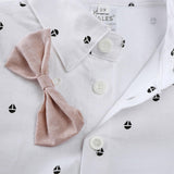 Summer Baby Boy Gentleman Suit Baby Boy Bow Tie for Home Birthday Daily Wear Height 52 to 59cm