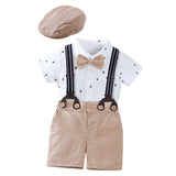 Summer Baby Boy Gentleman Suit Baby Boy Bow Tie for Home Birthday Daily Wear Height 52 to 59cm