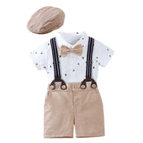 Summer Baby Boy Gentleman Suit Baby Boy Bow Tie for Home Birthday Daily Wear Height 52 to 59cm