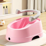 Children Butt Wash Basin with PVC Soft Cushion for Newborn 0 to 12 Years Old Pink