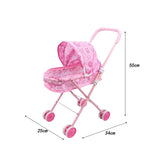 Doll Mini Pram Learning Activities Mini Pushchair for Infant Baby Boys Girls