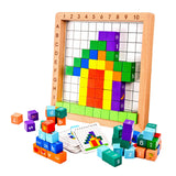 Wooden Building Blocks Animal Square Cube Blocks for Coordination Creativity