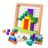 Wooden Building Blocks Animal Square Cube Blocks for Coordination Creativity