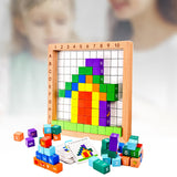 Wooden Building Blocks Animal Square Cube Blocks for Coordination Creativity