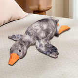 Swan Plush Doll Cute for Girls Boys Duck Plush Toy for Bedroom Birthday Gift Gray