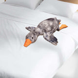 Swan Plush Doll Cute for Girls Boys Duck Plush Toy for Bedroom Birthday Gift Gray