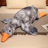 Swan Plush Doll Cute for Girls Boys Duck Plush Toy for Bedroom Birthday Gift Gray