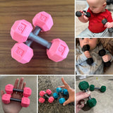 Kids Arm Hand Weights Dumbbell Barbell Toys for Age 3 4 5 6 7 8 Kindergarten Pink