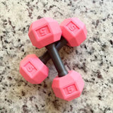 Kids Arm Hand Weights Dumbbell Barbell Toys for Age 3 4 5 6 7 8 Kindergarten Pink