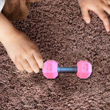 Kids Arm Hand Weights Dumbbell Barbell Toys for Age 3 4 5 6 7 8 Kindergarten Pink