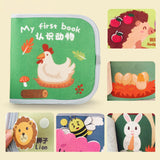 Baby Cloth Book Cartoon Fabric Book for Imagination Language Reading Ability animal