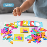 Russian Blocks Puzzle Portable for 3 4 5 6 7 8 9 10 Year Old Gift Boys Girls