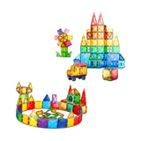 3D Magnetic Building Tiles Creativity 3D Puzzles Stacking Toy 60pieces