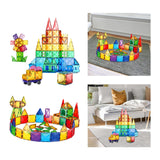 3D Magnetic Building Tiles Creativity 3D Puzzles Stacking Toy 60pieces