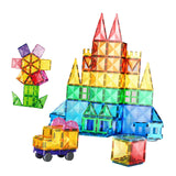 3D Magnetic Building Tiles Creativity 3D Puzzles Stacking Toy 100pieces