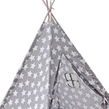 Kids Teepee for Indoor Outdoor Hut Playhouse for Parties Backyard Parks Gray