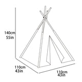 Kids Teepee for Indoor Outdoor Hut Playhouse for Parties Backyard Parks Gray