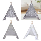 Kids Teepee for Indoor Outdoor Hut Playhouse for Parties Backyard Parks Gray