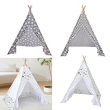 Kids Teepee for Indoor Outdoor Hut Playhouse for Parties Backyard Parks Gray