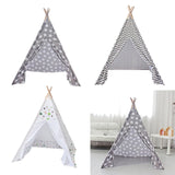 Kids Teepee for Indoor Outdoor Hut Playhouse for Parties Backyard Parks Gray