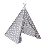 Kids Teepee for Indoor Outdoor Hut Playhouse for Parties Backyard Parks Gray