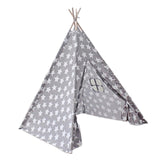 Kids Teepee for Indoor Outdoor Hut Playhouse for Parties Backyard Parks Gray