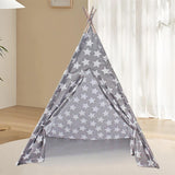 Kids Teepee for Indoor Outdoor Hut Playhouse for Parties Backyard Parks Gray