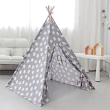 Kids Teepee for Indoor Outdoor Hut Playhouse for Parties Backyard Parks Gray