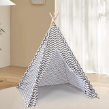 Kids Teepee for Indoor Outdoor Hut Playhouse for Parties Backyard Parks Stripe