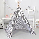 Kids Teepee for Indoor Outdoor Hut Playhouse for Parties Backyard Parks Stripe