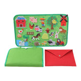 Montessori Toy Early Education Portable Hand Eye Coordination Busy Board Set Farm