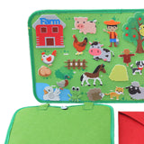 Montessori Toy Early Education Portable Hand Eye Coordination Busy Board Set Farm