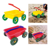 Pretend Play Wagon Toy Beach Activities Pull Car Toy for Indoor Seaside Yard Yellow