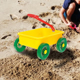 Pretend Play Wagon Toy Beach Activities Pull Car Toy for Indoor Seaside Yard Yellow