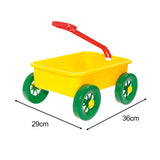 Pretend Play Wagon Toy Beach Activities Pull Car Toy for Indoor Seaside Yard Yellow