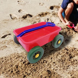 Pretend Play Wagon Toy Beach Activities Pull Car Toy for Indoor Seaside Yard Red