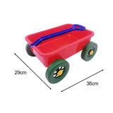 Pretend Play Wagon Toy Beach Activities Pull Car Toy for Indoor Seaside Yard Red