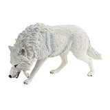 Mini Wolf Figurine Crafts Miniature Animal Toys for Kids Girls Boys Children White