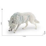 Mini Wolf Figurine Crafts Miniature Animal Toys for Kids Girls Boys Children White