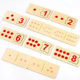 10Pcs Wooden Counting Blocks Math Manipulatives Materials for Kids Preschool