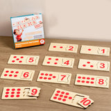 10Pcs Wooden Counting Blocks Math Manipulatives Materials for Kids Preschool