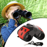 Kids Binoculars Toy Portable Camping for Camping Presents Birthday Red