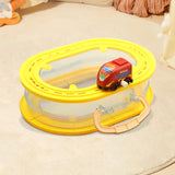 Rail Car Storage Box Portable Car Toy Organizer for Boys Girls Children Kids Red High Speed Car