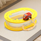 Rail Car Storage Box Portable Car Toy Organizer for Boys Girls Children Kids Red High Speed Car