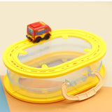 Rail Car Storage Box Portable Car Toy Organizer for Boys Girls Children Kids Red High Speed Car