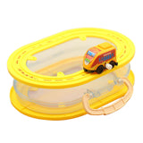 Rail Car Storage Box Portable Car Toy Organizer for Boys Girls Children Kids Yellow