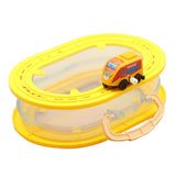 Rail Car Storage Box Portable Car Toy Organizer for Boys Girls Children Kids Yellow